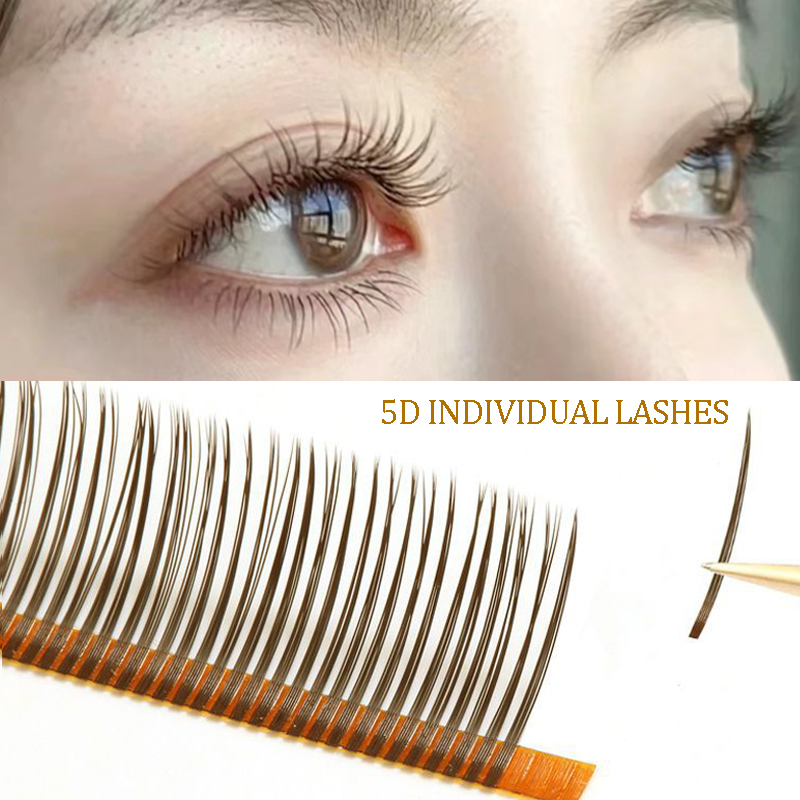 Eyelash Extension Natural Classic - 5D ciglia individuali nero opaco ciglia
