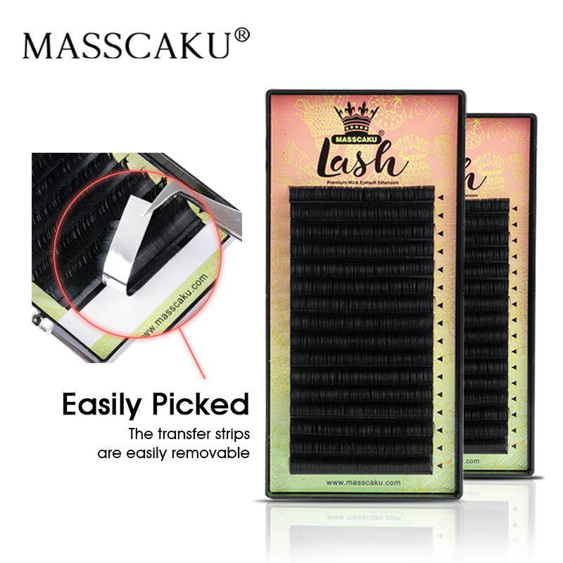 Eyelash Extension Natural Classic - MASSCAKU Ciglia Finte in Visone Naturale,