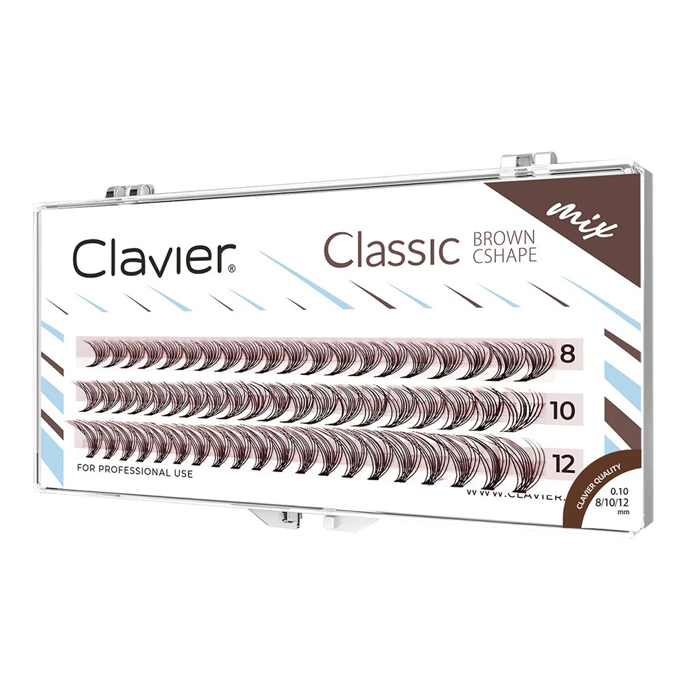 Eyelash Extension Natural Classic - Clavier Ciglia marroni classiche Ciglia a