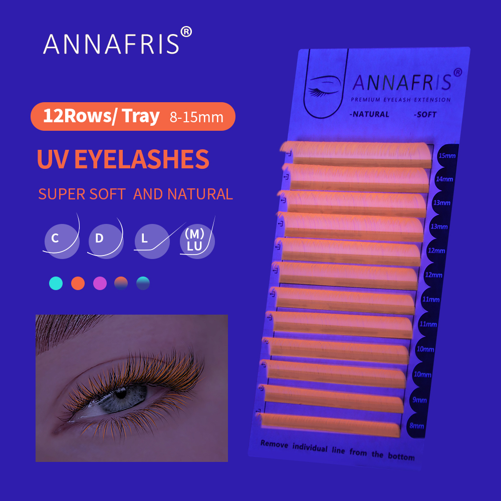 Eyelash Extension Natural Classic - ANNAFRIS Estensione ciglia al neon UV