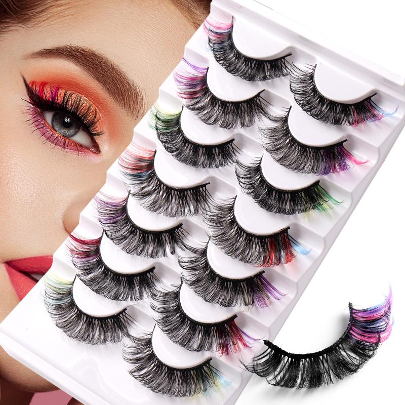 7 Paia di Ciglia Finte Colorat - Eyelash Extension Russian recensione e prezzo