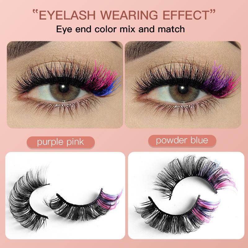 7 Paia di Ciglia Finte Colorat - Eyelash Extension Russian recensione e prezzo